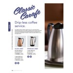 Service Ideas Classic Carafe 33.8 oz. Copper Stainless Steel Insulated Coffee Carafe / Server with Black Lid CGC101CP