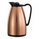 Service Ideas Classic Carafe 20 oz. Copper Stainless Steel Insulated Coffee Carafe / Server with Black Lid CGC060CP