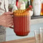 Cambro P600CW153 Camwear® 60 oz. Amber Customizable Plastic Pitcher