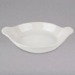 Hall China from Steelite International HL4340AWHA Ivory (American White) 12 oz. Round Au Gratin Baking Dish - 24/Case Hall China from Steelite International HL4340AWHA Ivory (American White) 12 oz. Round Au Gratin Baking Dish - 24/Case