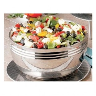 Bon Chef 9320 Cold Wave 10.10 Qt. Triple Wall Bowl with Stacking Cover Bon Chef 9320 Cold Wave 10.10 Qt. Triple Wall Bowl with Stacking Cover