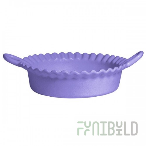 G.E.T. Enterprises CZ002-MOD-LV Bugambilia 1.6 Qt. Smooth MOD Finish Lavender Resin-Coated Aluminum Deep Mexican Cazuela