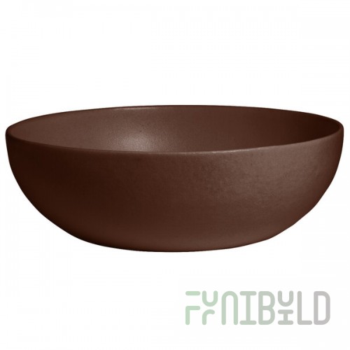 G.E.T. Enterprises BRD18-MOD-MC Bugambilia 15.9 Qt. Smooth MOD Finish Mocha Resin-Coated Aluminum Extra Large Deep Round Bowl