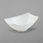 Bon Chef 2513PWHT Gondola 64 oz. White Sandstone Cast Aluminum Bowl