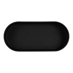 Cal-Mil Hudson 72 oz. Black Oval Raised Rim Melamine Serving Bowl Cal-Mil Hudson 72 oz. Black Oval Raised Rim Melamine Serving Bowl