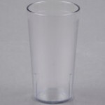 Cambro 1600P2153 Colorware 16.4 oz. Amber Customizable SAN Plastic Tumbler - 24/Case