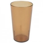 Cambro 1600P2153 Colorware 16.4 oz. Amber Customizable SAN Plastic Tumbler - 24/Case