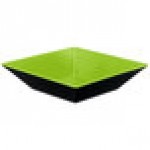 GET ML-247-G/BK Brasilia 2.5 Qt. Green and Black Square Melamine Bowl - 6/Case GET ML-247-G/BK Brasilia 2.5 Qt. Green and Black Square Melamine Bowl - 6/Case