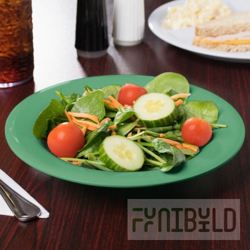 GET B-139-FG Diamond Mardi Gras 13 oz. Rainforest Green Melamine Bowl - 24/Case