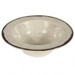 Elite Global Solutions DB6M-W Mojave Vintage California 10 oz. White Crackle Round Melamine Bowl - 6/Case