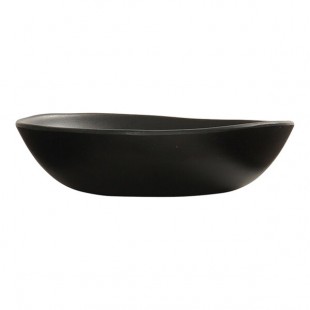 Cal-Mil Bali 16 oz. Black Irregular Round Coupe Melamine Pasta Bowl - 6/Case Cal-Mil Bali 16 oz. Black Irregular Round Coupe Melamine Pasta Bowl - 6/Case