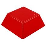 Vollrath V2220340 3.5 Qt. Red / White Large Square Melamine Bowl