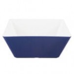 Vollrath V2220340 3.5 Qt. Red / White Large Square Melamine Bowl