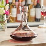 Acopa 76 oz. Customizable Flat Top Glass Wine Decanter Acopa 76 oz. Customizable Flat Top Glass Wine Decanter