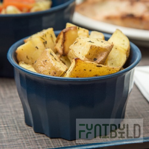 Dinex DX9200B50 Tropez 5 oz. Dark Blue High-Temp Convection Bowl - 48/Case