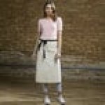 Uncommon Chef 3120 Ivory Customizable 100% Cotton Canvas Muse Bistro Apron with Black Webbing and 1 Pocket - 33