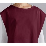 Choice Burgundy Poly-Cotton Cobbler Apron with 2 Pockets - 29 Choice Burgundy Poly-Cotton Cobbler Apron with 2 Pockets - 29