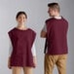 Choice Burgundy Poly-Cotton Cobbler Apron with 2 Pockets - 29 Choice Burgundy Poly-Cotton Cobbler Apron with 2 Pockets - 29