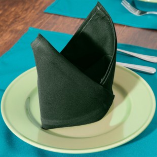 Intedge Hunter Green 100% Polyester Cloth Napkins, 18