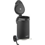 Acopa 3.5 Liter Stainless Steel Lined Matte Black Airpot with Metal Lever