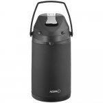 Acopa 3.5 Liter Stainless Steel Lined Matte Black Airpot with Metal Lever