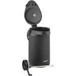 Acopa 3.5 Liter Stainless Steel Lined Matte Black Airpot with Metal Lever