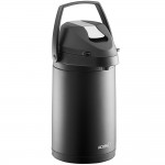 Acopa 3.5 Liter Stainless Steel Lined Matte Black Airpot with Metal Lever
