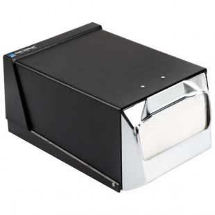 San Jamar H3001BKC Fullfold Countertop Napkin Dispenser - Chrome Face with Black Body