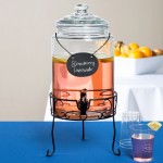 Acopa 1.75 Gallon Glass Beverage Dispenser with Chalkboard Sign and Metal Stand Acopa 1.75 Gallon Glass Beverage Dispenser with Chalkboard Sign and Metal Stand