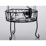 Acopa 1.75 Gallon Glass Beverage Dispenser with Chalkboard Sign and Metal Stand Acopa 1.75 Gallon Glass Beverage Dispenser with Chalkboard Sign and Metal Stand