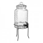 Acopa 1.75 Gallon Glass Beverage Dispenser with Chalkboard Sign and Metal Stand Acopa 1.75 Gallon Glass Beverage Dispenser with Chalkboard Sign and Metal Stand