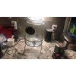 Acopa 1.75 Gallon Glass Beverage Dispenser with Chalkboard Sign and Metal Stand Acopa 1.75 Gallon Glass Beverage Dispenser with Chalkboard Sign and Metal Stand