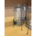 Acopa 1.75 Gallon Glass Beverage Dispenser with Chalkboard Sign and Metal Stand Acopa 1.75 Gallon Glass Beverage Dispenser with Chalkboard Sign and Metal Stand