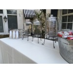 Acopa 1.75 Gallon Glass Beverage Dispenser with Chalkboard Sign and Metal Stand Acopa 1.75 Gallon Glass Beverage Dispenser with Chalkboard Sign and Metal Stand