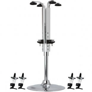 Precision Pours RO4 1 oz MM Rack & Pour 1 oz. Rotary 4 Bottle Measured Liquor Pourer and Rack System with Shot-Counting Meter Precision Pours RO4 1 oz MM Rack & Pour 1 oz. Rotary 4 Bottle Measured Liquor Pourer and Rack System with Shot-Counting Meter