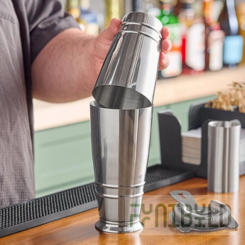 Barfly® M37125 2-Piece Heavy-Duty Weighted Stainless Steel Cocktail Shaker Tin Set with 18 oz. and 28 oz. Cocktail Shaker Tins