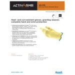 Ansell ActivArmr® 43-113 Yellow Para-Aramid Gloves with Silica Fiber Core - Extra-Large - 6/Pack