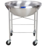 Vollrath 79818 Stainless Steel Mobile Mixing Bowl Stand with 80 Qt. Mixing Bowl
