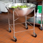 Vollrath 79818 Stainless Steel Mobile Mixing Bowl Stand with 80 Qt. Mixing Bowl
