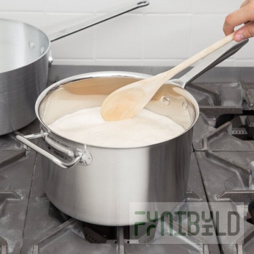 Vollrath 47743 Intrigue 7 Qt. Stainless Steel Sauce Pan with Aluminum-Clad Bottom