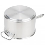 Vollrath 47743 Intrigue 7 Qt. Stainless Steel Sauce Pan with Aluminum-Clad Bottom