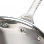 Vollrath 47743 Intrigue 7 Qt. Stainless Steel Sauce Pan with Aluminum-Clad Bottom