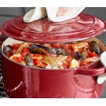 Valor 9.5 Qt. Merlot Enameled Cast Iron Dutch Oven Valor 9.5 Qt. Merlot Enameled Cast Iron Dutch Oven