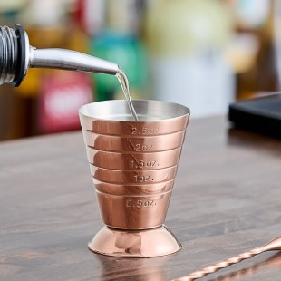 Barfly® M37069CP 2.5 oz. Copper-Plated Stainless Steel Measuring Jigger Barfly® M37069CP 2.5 oz. Copper-Plated Stainless Steel Measuring Jigger