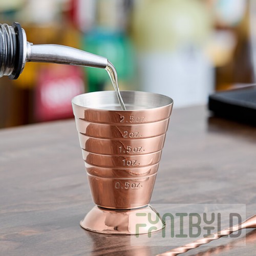 Barfly® M37069CP 2.5 oz. Copper-Plated Stainless Steel Measuring Jigger