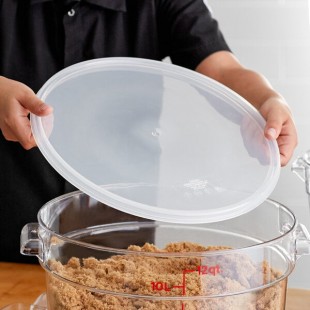 Cambro 12, 18 and 22 Qt. Translucent Round Polypropylene Food Storage Container Seal Cover Cambro 12, 18 and 22 Qt. Translucent Round Polypropylene Food Storage Container Seal Cover