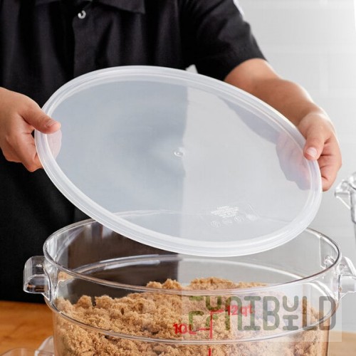 Cambro 12, 18 and 22 Qt. Translucent Round Polypropylene Food Storage Container Seal Cover