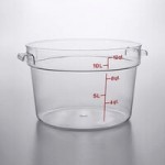 Cambro 12, 18 and 22 Qt. Translucent Round Polypropylene Food Storage Container Seal Cover Cambro 12, 18 and 22 Qt. Translucent Round Polypropylene Food Storage Container Seal Cover