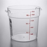 Cambro 12, 18 and 22 Qt. Translucent Round Polypropylene Food Storage Container Seal Cover Cambro 12, 18 and 22 Qt. Translucent Round Polypropylene Food Storage Container Seal Cover