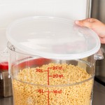 Cambro 12, 18 and 22 Qt. Translucent Round Polypropylene Food Storage Container Seal Cover Cambro 12, 18 and 22 Qt. Translucent Round Polypropylene Food Storage Container Seal Cover